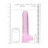 REALROCK - läbipaistev elutruu dildo - roosa (22cm)