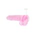 REALROCK - läbipaistev elutruu dildo - roosa (22cm)