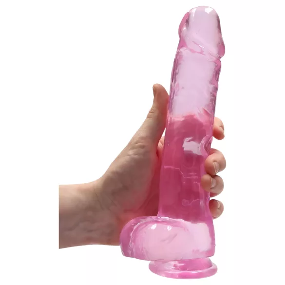 RealRock - realistlik läbipaistev dildo - roosa 22cm