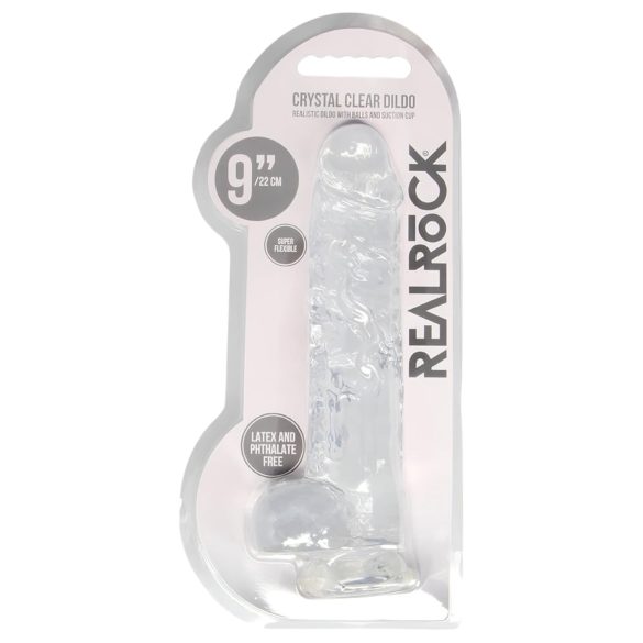 REALROCK - läbipaistev elutruu dildo (22 cm)