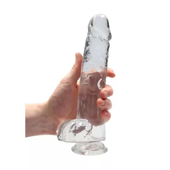 RealRock - realistlik dildot - läbipaistev 22cm