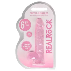 RealRock - realistlik dildopink - läbipaistev 15 cm