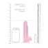 RealRock - realistlik dildopink - läbipaistev 15 cm