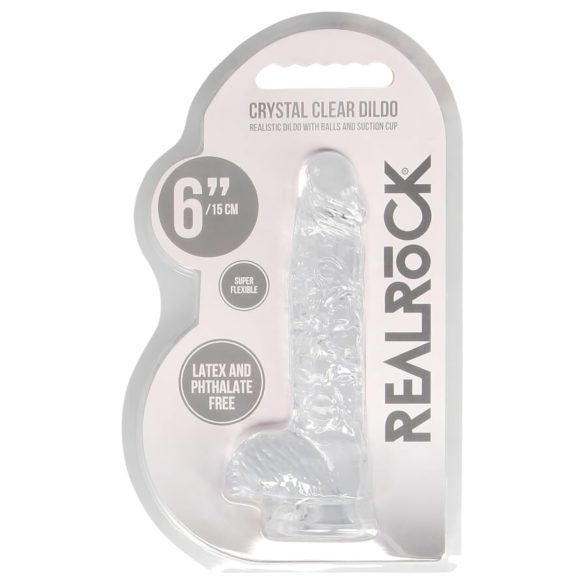 REALROCK - läbipaistev realistlik dildo - läbipaistev (15cm)