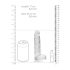 REALROCK - läbipaistev realistlik dildo - läbipaistev (15cm)