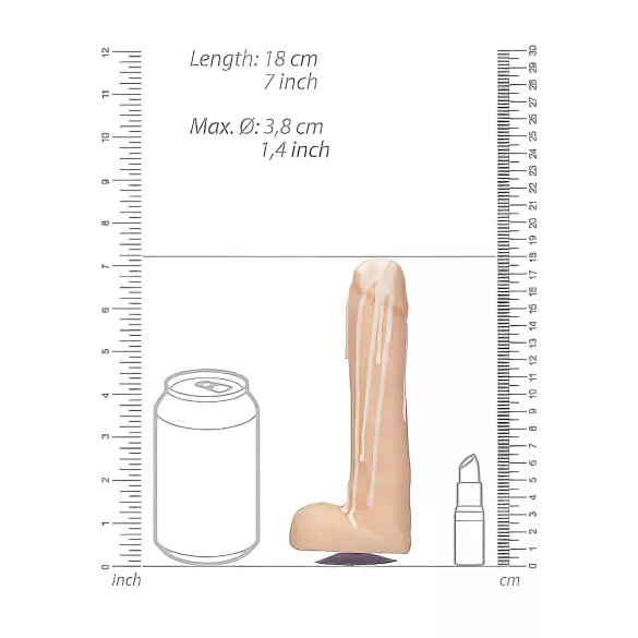 S-Line - Dicky Cum - seeb peenise ja munanditega - naturaalne (250 g)