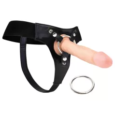 RealRock Deluxe - rihmadega strapon alus - must