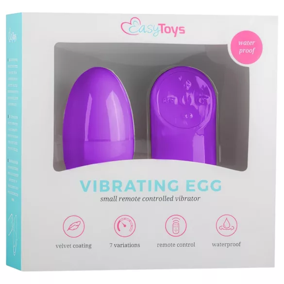 EasyToys - kantav 7 rütmiga raadios juhtitav vibro-muna (lilla)