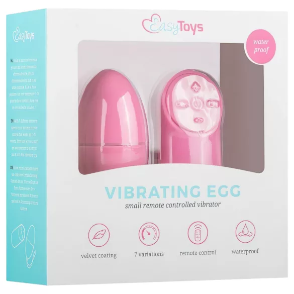 Easytoys - vibromuna puldiga - 7 režiimi - roosa