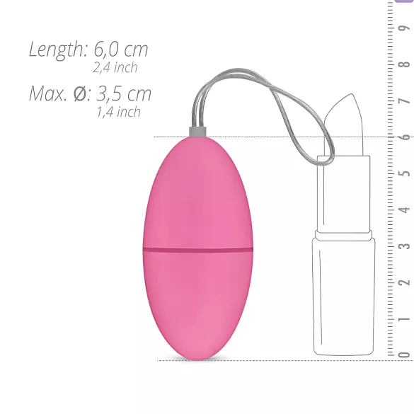 Easytoys - vibromuna puldiga - 7 režiimi - roosa