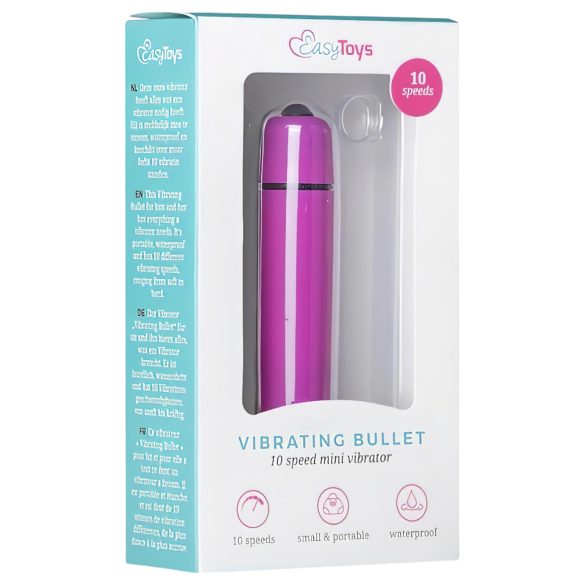 Easytoys - vibraator bullet - veekindel - lilla