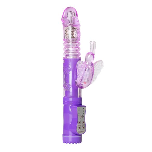 Easytoys Butterfly - pöörlev-lükkav vibraator (lilla)
