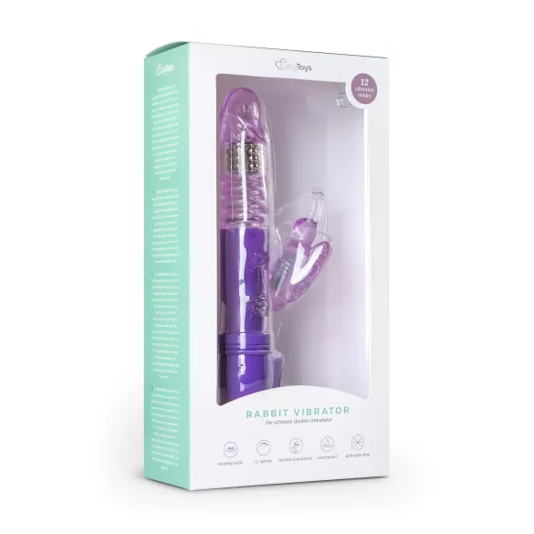 Easytoys Butterfly - pöörlev tõukevibraator - lilla