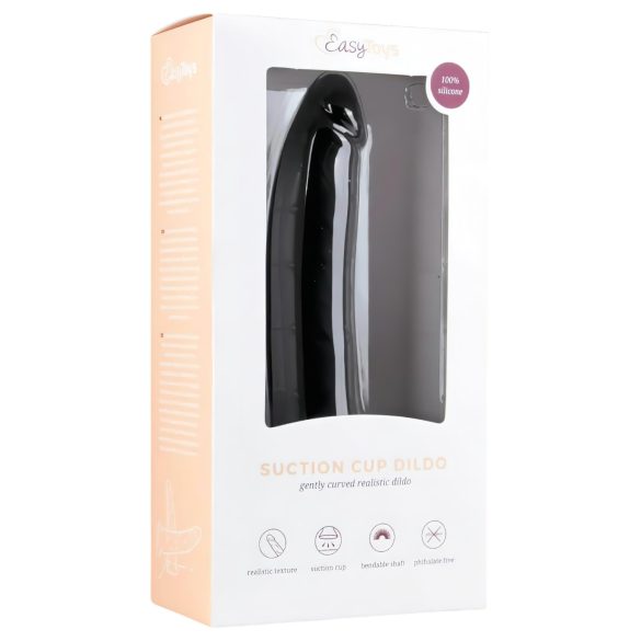 Easytoys - dildoga iminapaga - silikoon - must - 21 cm