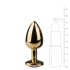 Easytoys Metal No.1 - lilla kiviga anaalkork - kuld (2,5cm)