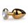 Easytoys Metall No.1 - valge kiviga kuldne koonus anaalplug (2,5 cm)