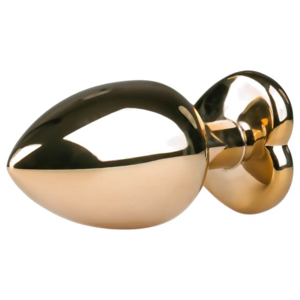 Easytoys Metal No.8 - anaaltapp südamekujuline põhi - kuldne-roosa 3,5cm