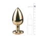 Easytoys Metal No.8 - südamekujulise põhjaga anaalplug - kuldne-roosa (3,5cm)
