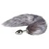 Easytoys Fox NO5 - metallist anaalpunnus rebasabaga (hõbedane-hõbedane)