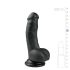 Easytoys - iminappadega munanditega dildo (15cm) - must