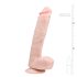 Easytoys - iminapaga, munanditega suur dildo (26,5cm) - naturaalne