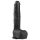 Easytoys - iminapaga, suur munanditega dildo (29,5cm) - must