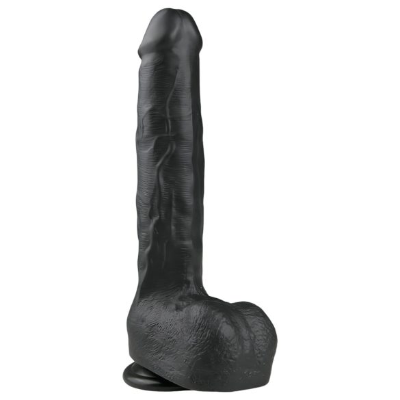 Easytoys - iminapaga, suur munanditega dildo (29,5cm) - must