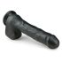 Easytoys - iminapaga, suur munanditega dildo (29,5cm) - must