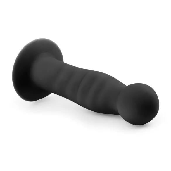 Easytoys Ribbed - anaaldildo iminapaga - 14 cm - must