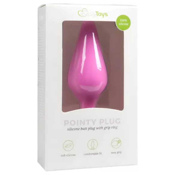 Easytoys - anaalipistik väikese otsaga - silikoon, roosa, S