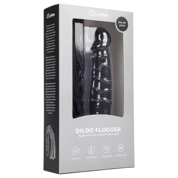 Easytoys - piits ja silikoonist dildo 2-in-1 - must