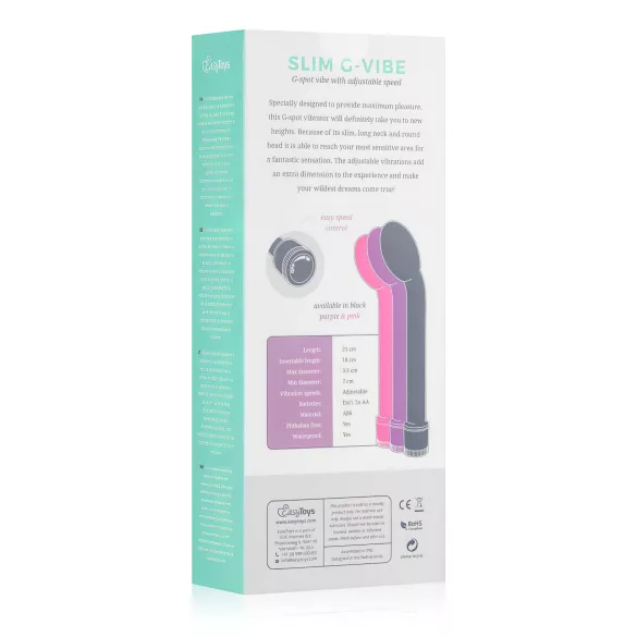 Easytoys Slim - G-punkti vibraator - must