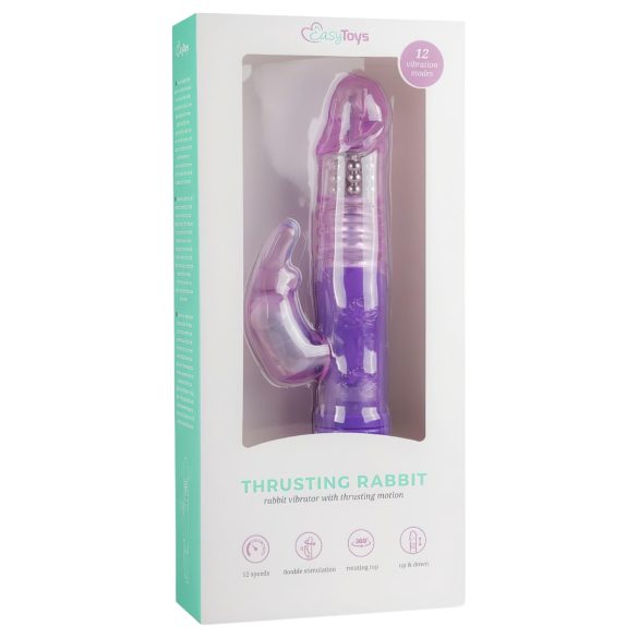 Easytoys Bunny - pöörlev vibratsioonivibraator - lilla