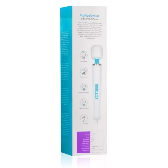 MyMagicWand - keha massaaživibraator - tugev vibratsioon - valge-sinine