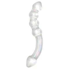 Rimba Xena - topelt klaasist dildo - läbipaistev