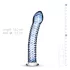 Gildo Glass No. 5 - spiraalne klaasist dildo - läbipaistev-sinine