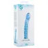 Gildo Glass No. 5 - spiraalne klaasist dildo - läbipaistev-sinine