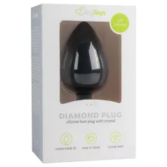 Easytoys Diamond - anaaltapp suur - kiviga must