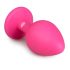 Easytoys Diamond - valge kiviga anaaltapp (keskmine) - roosa