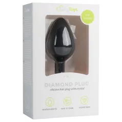 Easytoys Diamond - anaalpistik kiviga - keskmine - must