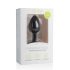 Easytoys Diamond - valge kiviga anaalpistik (väike) - must