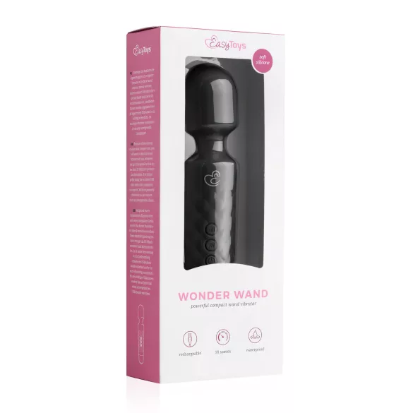 EasyToys - mini massaaživibraator - akuga - must