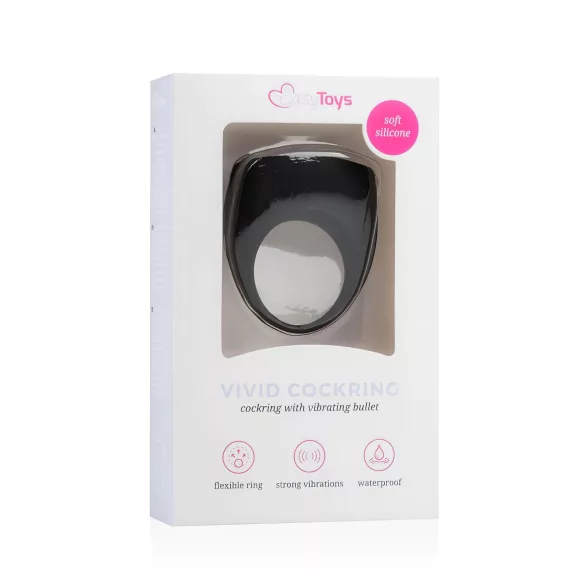 Easytoys - vibreeriv peeniserõngas - must