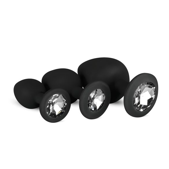 Easytoys Diamond - anaalmänguasjade komplekt (must)