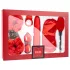 LoveBoxxx I love Red - vibraatoriga sidumiskomplekt 6-osa - punane