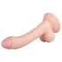 Realistlik Vince munandite ja eesnaha dildó - 19,5 cm (naturaalne)