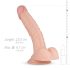 Realistlik munanditega dildo - 22cm (naturaalne)