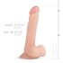 Realistlik Felix munanditega dildo - 22 cm (naturaalne)