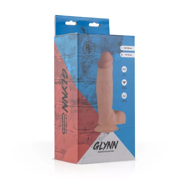 Real Fantasy Glynn - munanditega realistlik dildo - 25cm naturaalne
