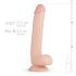 Real Fantasy Elvin - munanditega elutruu dildo - 28 cm (naturaalne)